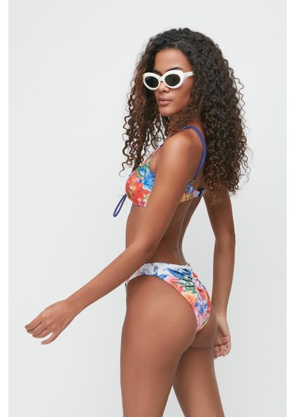 Önden Bağlama Bikini Takım 3242 Çok Renkli