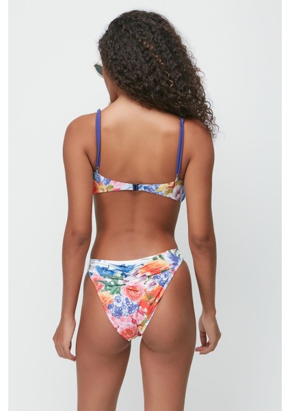 Önden Bağlama Bikini Takım 3242 Çok Renkli