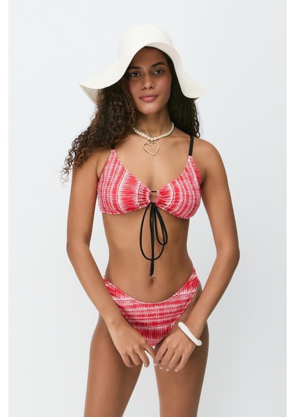 Önden Bağlama Bikini Takım 3256 Kırmızı