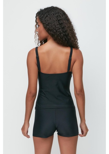 Şortlu Tankini 7766 Siyah/kırmızı
