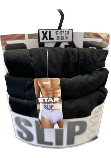 3 Lü Erkek Jakar Kemer Lycralı Kumaş Slip Külot