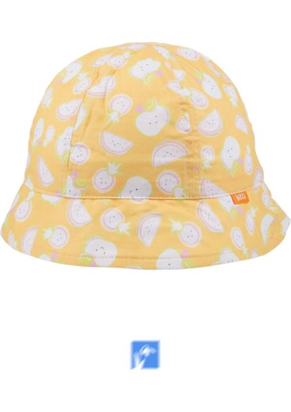 Pamuk Kız Çocuklar Için Güneş Şapkası ( 4-8 Yaş ) ( Size 52 )