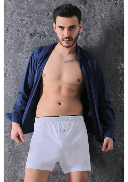Erkek Pamuklu Havlu Bel Boxer 6'lı Adet