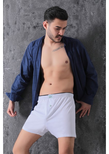 Erkek Pamuklu Havlu Bel Boxer 6'lı Adet