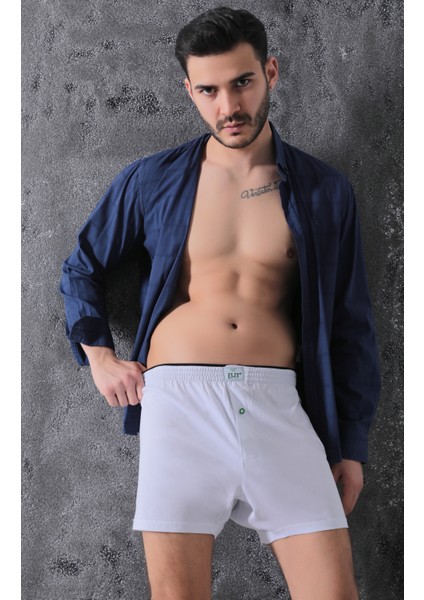 Erkek Pamuklu Havlu Bel Boxer 6'lı Adet