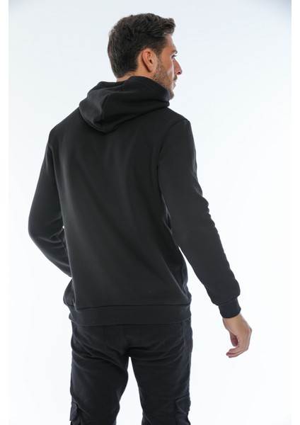 Kapüşonlu Basic Geniş Kesim Erkek Içi Polarlı Sweatshirt fırsatları