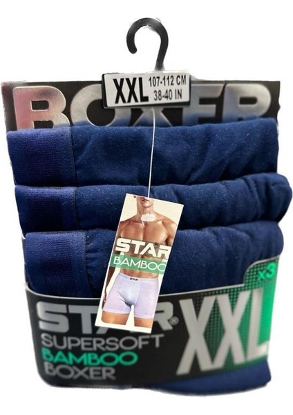 3lü Süpersoft Organik Bambu Kumaş Jakar Kemer Erkek Boxer