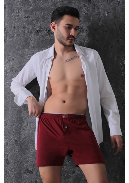 Erkek Pamuklu Havlu Bel Boxer 6'lı Adet