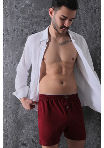 Erkek Pamuklu Havlu Bel Boxer 6'lı Adet modelleri