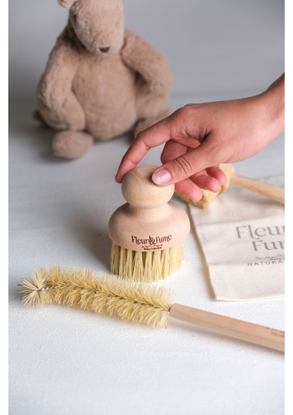 Bebek Ürünleri Temizlik Seti( Biberon Fırçası + Saplı Temizlik Fırçası + Büyük Boy Temizlik Fırçası)