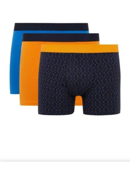 3 Lü Erkek Kemerli Lycralı Boxer