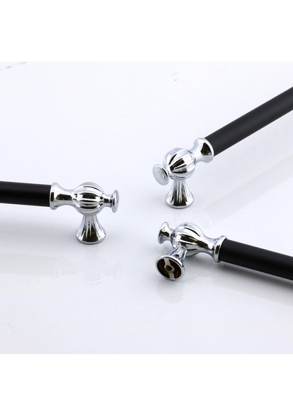 Çınar 224 mm Krom Siyah Mutfak Mobilya Çekmece Metal Dolap Kapak Kulpları Dolabı Kulbu Kulpu 224 mm indirimleri
