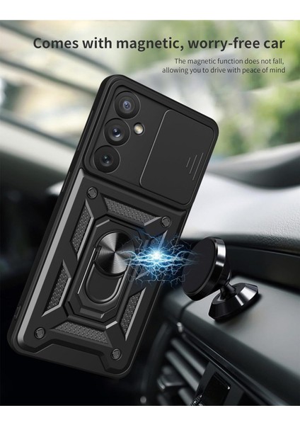 Samsung Galaxy A25 5g Kılıf Pars Lens Sürgülü Yüzüklü Standlı Korumalı Kılıf fırsatları