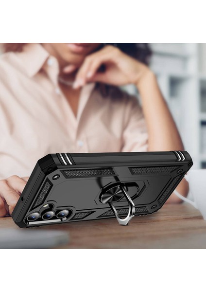 Samsung Galaxy A25 5g Kılıf Sofya Yüzüklü Standlı Zırhlı Korumalı Silikon Kılıf fırsatları