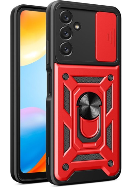 Samsung Galaxy A25 5g Kılıf Pars Lens Sürgülü Yüzüklü Standlı Korumalı Kılıf