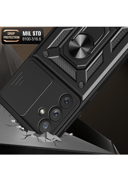 Samsung Galaxy A25 5g Kılıf Pars Lens Sürgülü Yüzüklü Standlı Korumalı Kılıf modelleri