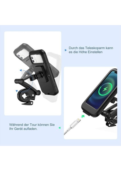 Bisiklet Motorsiklet Atv Motosiklet Telefon Tutucu Tutacağı Su Geçirmez JX-021 indirimleri