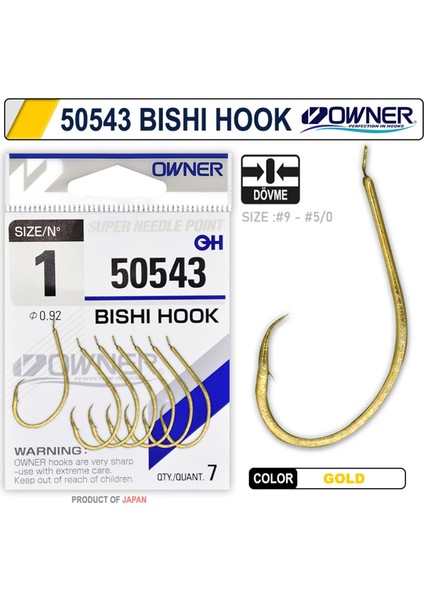 50543 Bishi Hook Gold Iğne - 4/0