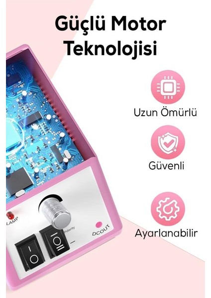Elektrikli Protez Tırnak Freze Makinesi Manikür Pedikür Tırnak Törpü Cihazı Pembe fırsatları