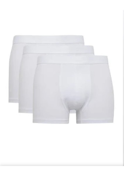 3 Lü Erkek Jakar Kemer Lycralı Boxer