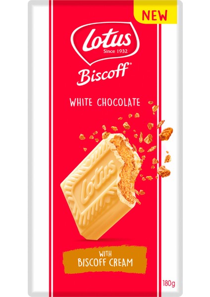Biscoff White Chocolate With Biscoff Cream 180 gr