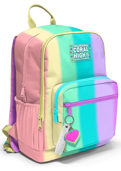 Coral High Renkli Çizgili Desenli Okul Sırt Çantası 23630