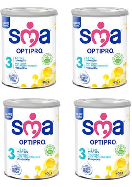 Mama 3 Optipro Probiyotik Devam Sütü 1 - 3 Yaş 4 x 400 G