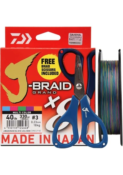 Jb Grand 8b 300M Multi Color Ip Misina (Makas Hediyeli) - 0,22
