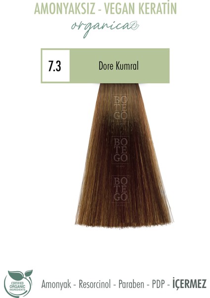 Organica Krem Boya 7.3 Dore Kumral 100 Ml fiyatları