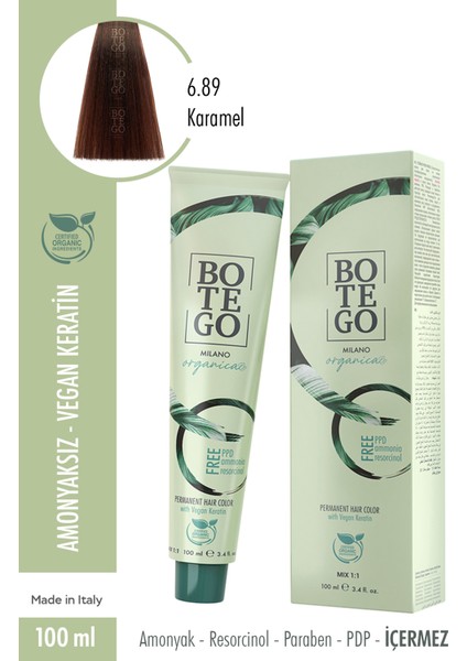 Organica Krem Boya 6.89 Karamel 100 Ml