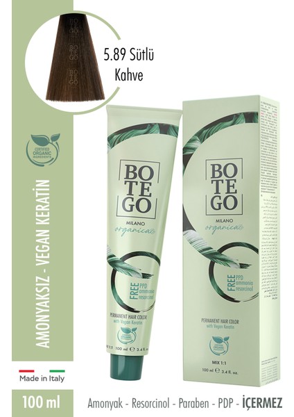 Organica Krem Boya 5.89 Sütlü Kahve 100 Ml