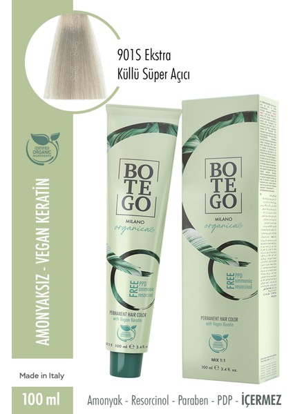 Organica Krem Boya 901s Ekstra Küllü Süper Açıcı 100 Ml
