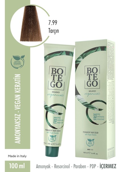 Organica Krem Boya 7.99 Tarçın 100 Ml