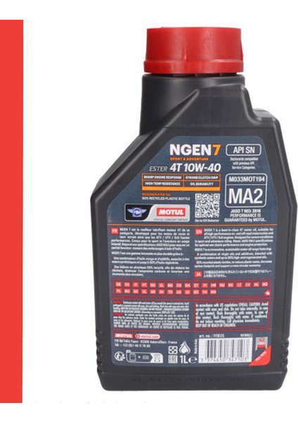 Ngen 7 10W-40 4t Motosiklet Motor Yağı 1 Litre Güncel Ürün