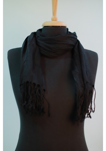 Siyah Polyester - Cotton Eşarp Şal fırsatları