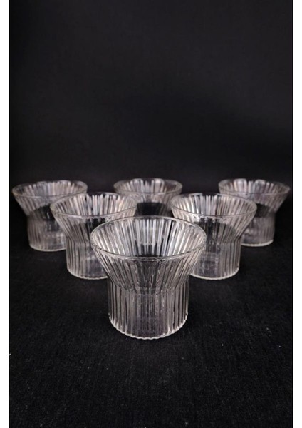 6'lı Cam Çerezlik Dondurmalık ve Kase Sunum Seti 280 ml - 04176 C1-1-154
