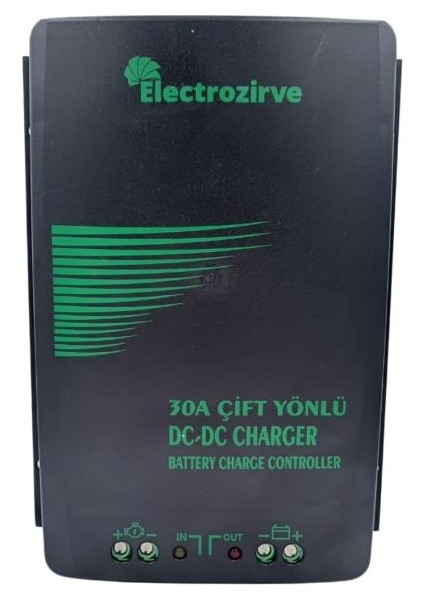 Çift Yönlü Dc-Dc 30A Akü Şarj Kontrol Cihazı + Ekran (Takviye Modlu)