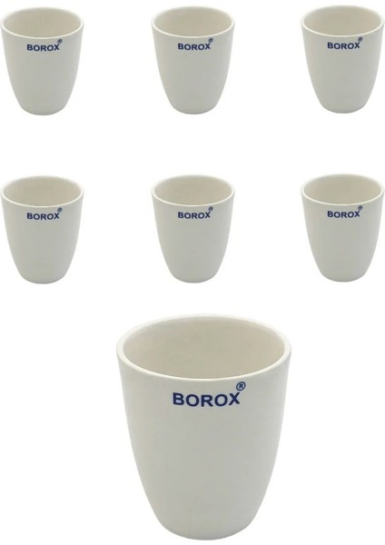 Porselen Kroze Uzun Form - 55 mL - Tall Form Crucible - 6 Adetlik Toptan Set