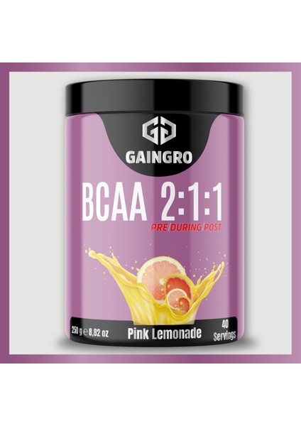 Bcaa Pink Lemonade - 250 gr 40 Servis