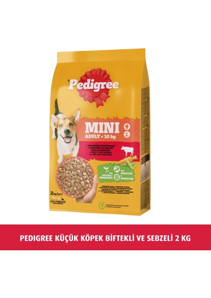 PEDİGREE KÜÇÜK CİNS BİFTEK&SEBZE 2000 GR NEW