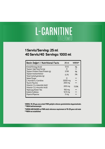 L-Carnitine Thermo Green Apple 40 Servis