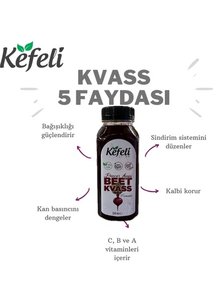 Kefeli Beet Kvass Pancar Suyu 12 x 250 ml