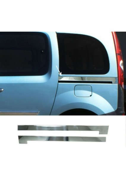 Alminox Oto Renault Kangoo Sürgülü Kapı Çıtası 2prç. 2008 ve Sonrası Paslanmaz Çelik