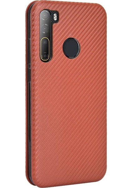 BDT Boutique Kart Tutucu Kickstand Manyetik Karbon Tam ile Htc Desire 20 Pro Için Kılıf (Yurt Dışından)