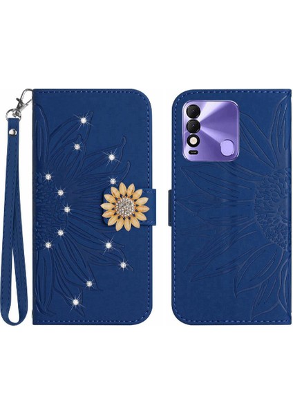 Tecno Spark 8 Telefon Kapağı Için Kılıf Flip Cüzdan Kredi Kartı Pu Deri Flip (Yurt Dışından)