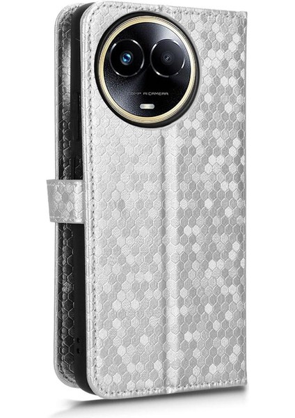Realme 11 5g Için Geometrik Desen Manyetik Toka Deri Cüzdan (Yurt Dışından) modelleri