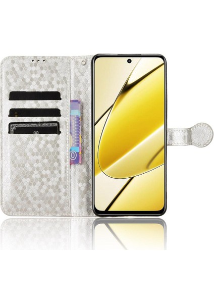 Realme 11 5g Için Geometrik Desen Manyetik Toka Deri Cüzdan (Yurt Dışından) fırsatları