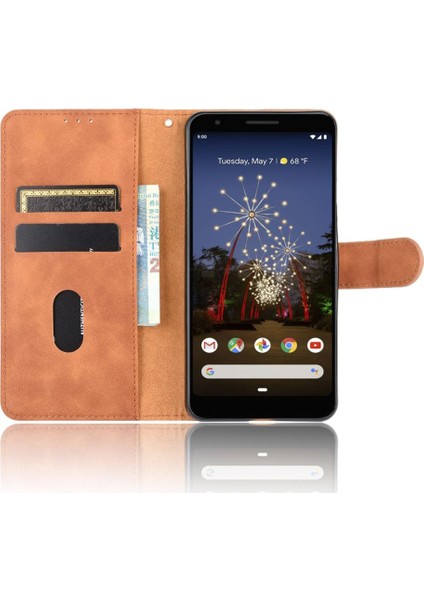 Google Piksel 3A Xl Deri Folio Flip Case Tam Koruma Için Kılıf (Yurt Dışından)