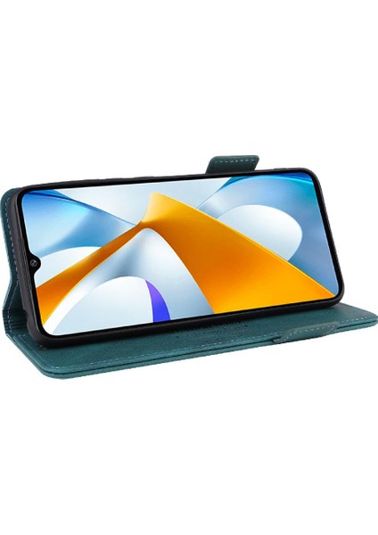Kart Tutucu Kickstand Tam Koruma ile Xiaomi Poco C40 Için Kılıf (Yurt Dışından)