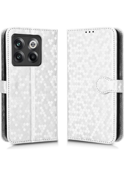 Oneplus 10T 5g Için Kılıf Deri Cüzdan Kapak Manyetik Toka Geometrik (Yurt Dışından)